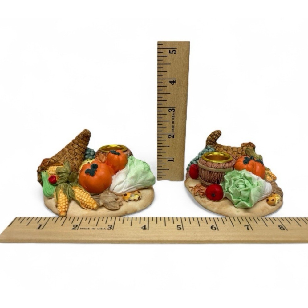 Vintage‎ Fall Harvest Candle Holder Set – Table Centerpiece Thanksgiving Decor - Picture 9 of 9